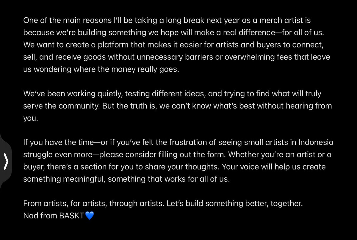 [RTs and 💙s are SUPER appreciated]

aku sm tmn2ku muak liat smol artists dimistreat trus🫠

It’s been in our basement for months, so if you’ve got a minute, please fill out the form—there’s one for artists and one for buyers. Your input means errything💙

bit.ly/researchBASKT