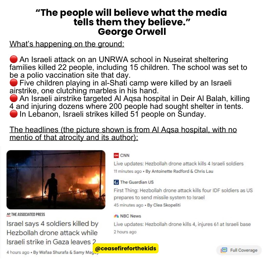 The media is complicit in the genocide. 
#Palestine #Palestine_Genocide