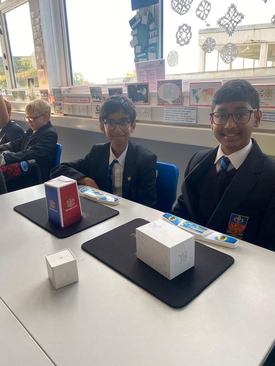 LRGSLancaster's tweet photo. Year 7 Rubikβs Cube competition at lunch today. Thank you to Andrea for organising this event. #praesisutprosis https://t.co/4AdoM71I3o