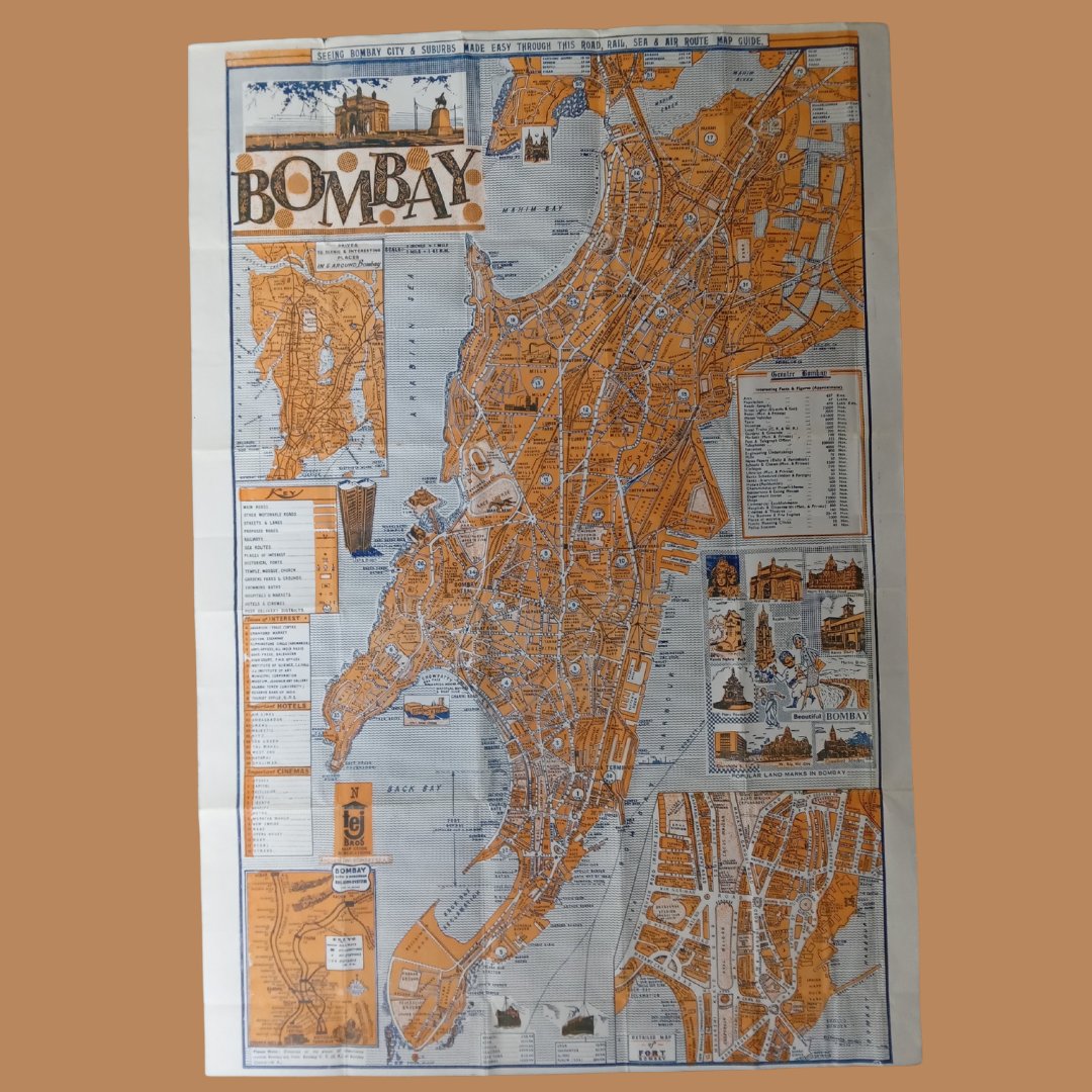 mapmapnmap's tweet image. 📍 Bombay Map (1960/70's):
50*74 cm.

🌏 India Map (1960’s):
 64*84 cm.