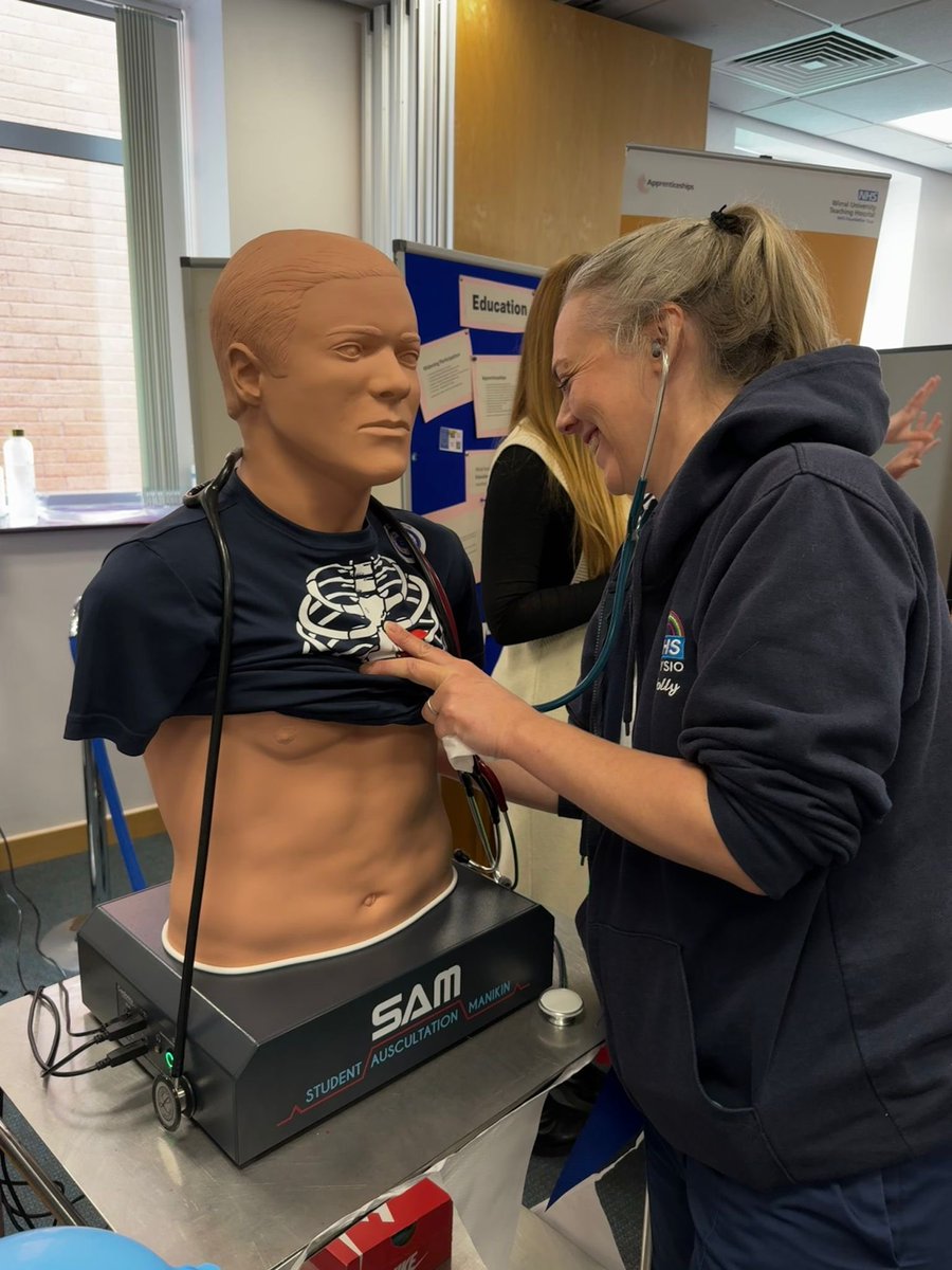 JoSimPhysio's tweet photo. Fourth  round of photos from our AHP Marketplace today… it was so fun talking to so many people about the important role we play in improving patient Safety and Quality of Care 
@WUTH_Therapies @WUTHImprovement @WUTHstaff @WeAHPs https://t.co/eAtdVxE5Dz