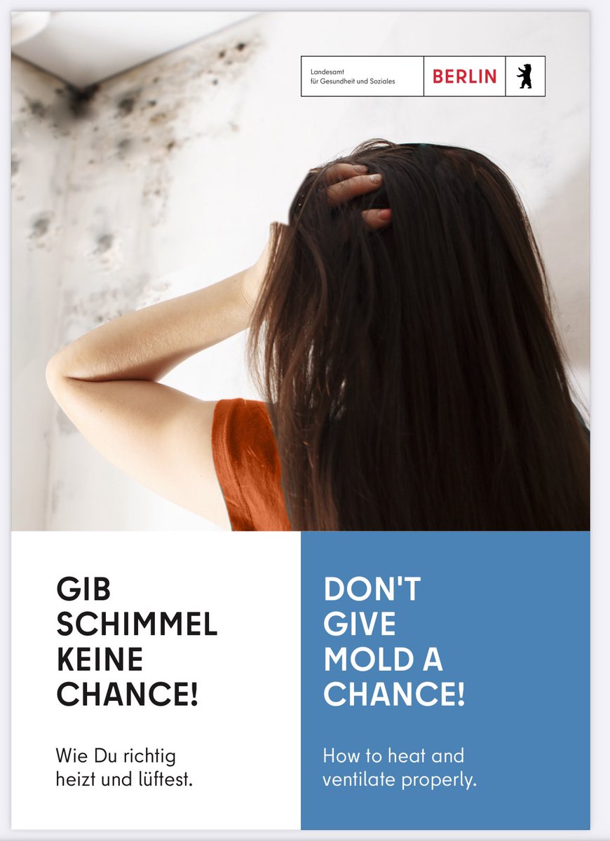 #Schimmel in Innenräumen: Durch richtiges #Heizen und regelmäßiges #Lüften kann das gesundheitliche Risiko von Schimmel deutlich verringert werden. Unser neuer Flyer bietet anschauliche und leicht verständliche Informationen zur Schimmelprävention: berlin.de/lageso/service…