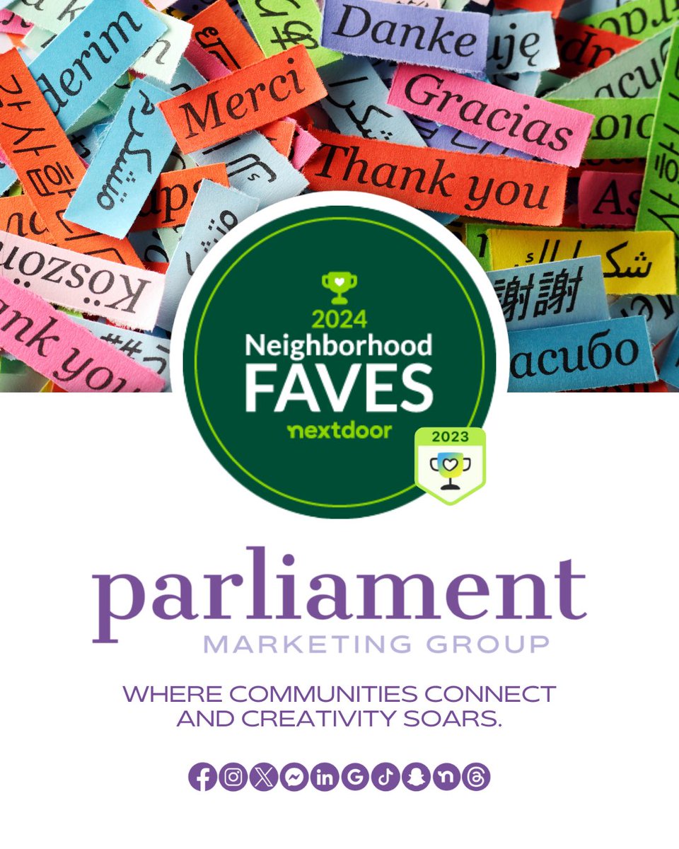 ParliamentMktg's tweet photo. 🎉 We’re honored to be voted a @Nextdoor 2024 Neighborhood Fave for the 2nd year in a row! Thank you, Teays Valley, for trusting us with your social media marketing needs! 🦉💜 #NeighborhoodFaves #ThankYou https://t.co/LzOkwPRtcN