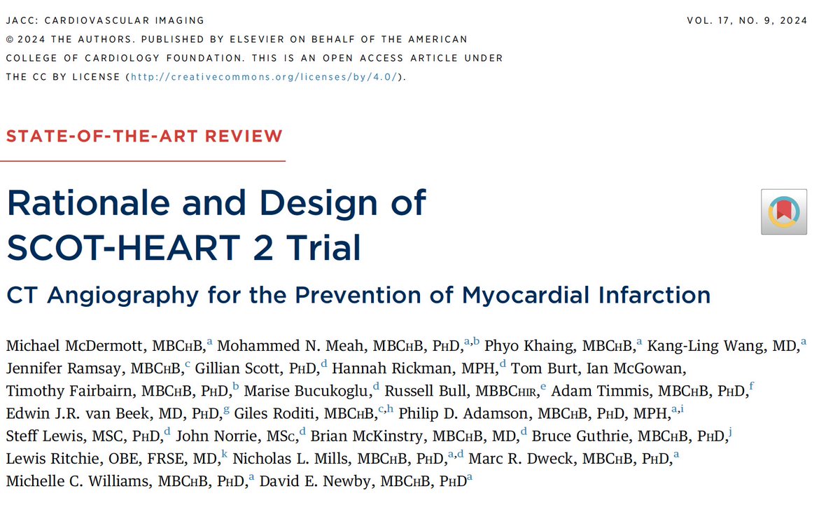 Dr. Filippo Cademartiri (@fcademartiri) on Twitter photo The SCOT-HEART 2 Trial: A Landmark in Cardiovascular Medicine
The SCOT-HEART 2 trial, titled โCT Angiography for the Prevention of Myocardial Infarction,โ has the potential to become a landmark study in cardiovascular medicine due to its innovative approach and the significant The SCOT-HEART 2 Trial: A Landmark in Cardiovascular Medicine
The SCOT-HEART 2 trial, titled โCT Angiography for the Prevention of Myocardial Infarction,โ has the potential to become a landmark study in cardiovascular medicine due to its innovative approach and the significant