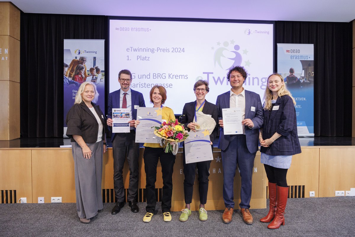 eTwinning-Preis 2024: Fünf österreichische Schulen für herausragende digitale Projekte ausgezeichnet! 
Am 11. Oktober 2024 ehrte der OeAD fünf Schulen für ihre innovativen Bildungskooperationen mit europäischen Partnerschulen.
Weitere Infos presse.oead.at