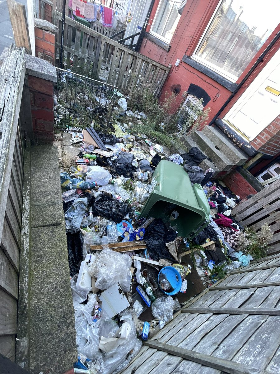Petercl04558275's tweet image. This is a garden on my street, vacant property, sold months ago.
I keep reporting it but it never gets cleared up, Happy #RecycleWeek not here☹️#ratinfested 
#Harehills @Clean_Leeds @LeedsFlyTipping