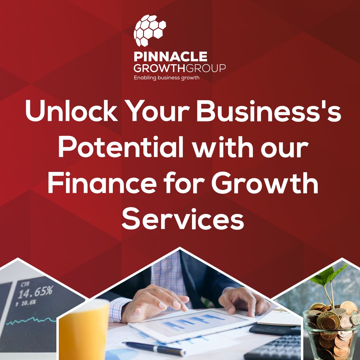 We specialise in securing the financial support you need to drive your business forward. From start-ups to scale-ups, we’ve helped clients secure support from national and international funding agencies.
Contact us today by emailing team@pinnaclegrowth.group