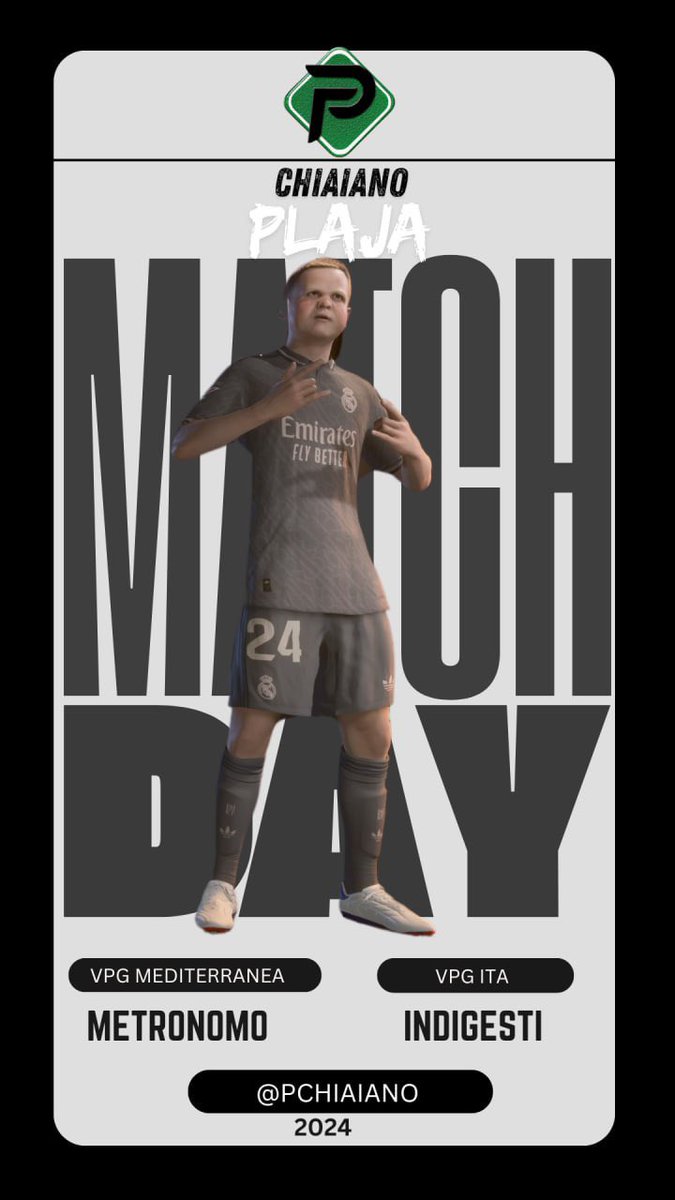 MATCH DAY 🟢⚫️

VPG ITA 22:40
#indigiseti

VPG MEDITERRANEA 23:20
#metronomo

#FORZAPLAJA🟢⚫️