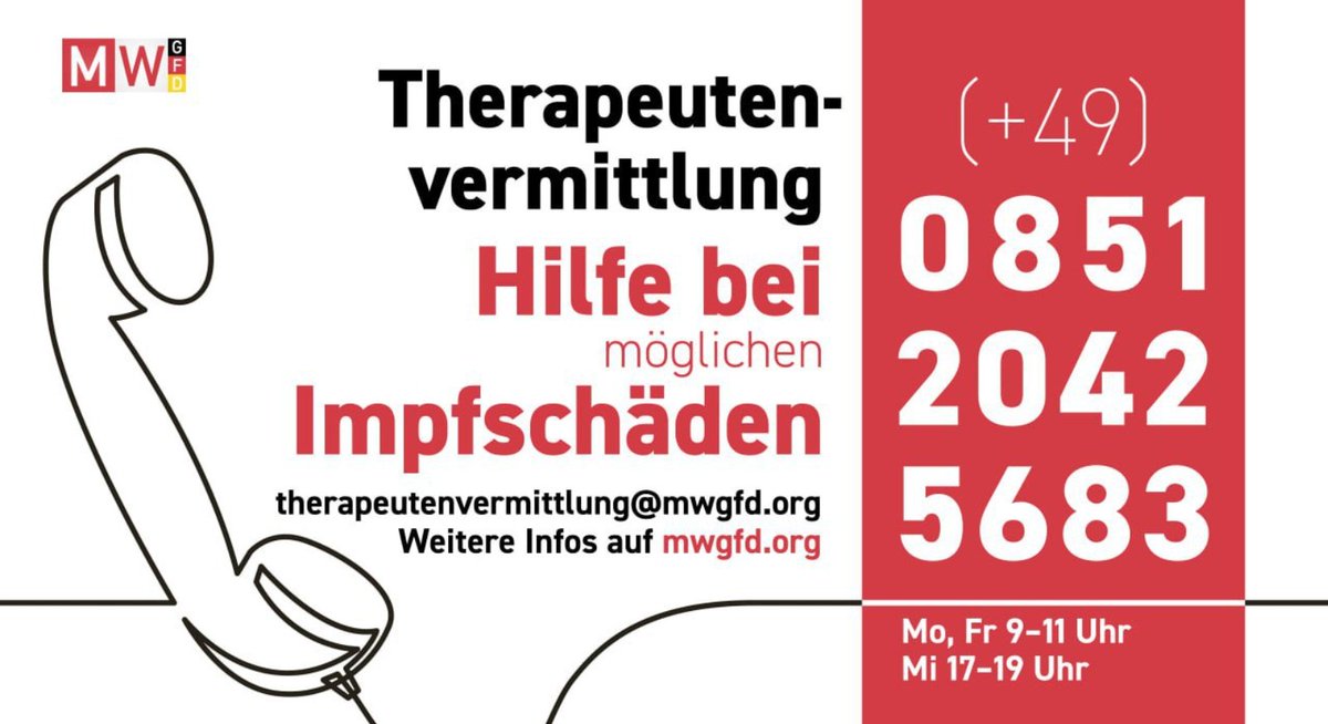 drvanlaack's tweet image. Erscheint wohl immer wichtiger, oder?

#MWGFD
#TherapeutenVermittlung
#Impfschäden