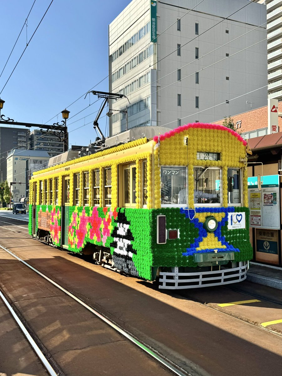 umesan221's tweet photo. 豊橋鉄道市内線フラワートラム(花電車)。
#路面電車
#travelJGCSFC 
#TrainCoops_tyhs https://t.co/7MzO1dZ9KS