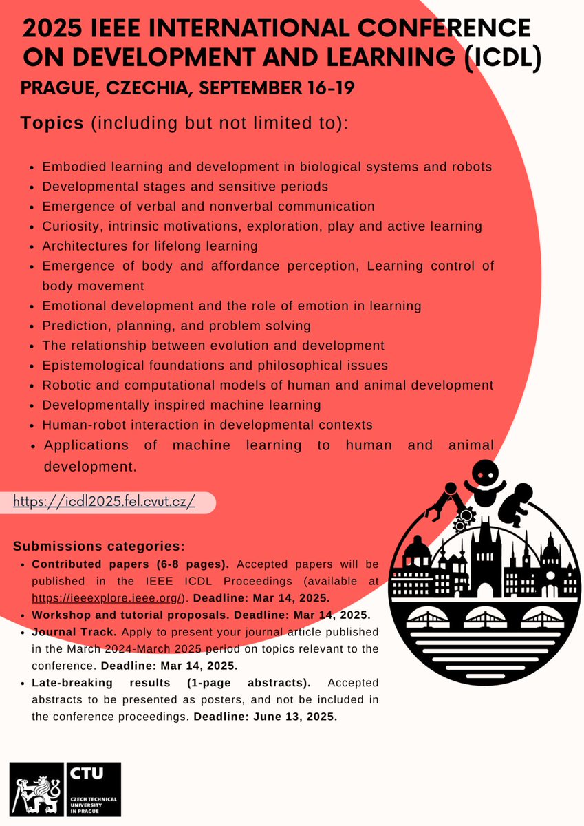 𝗖𝗮𝗹𝗹 𝗳𝗼𝗿 𝗽𝗮𝗽𝗲𝗿𝘀 - 𝗜𝗘𝗘𝗘 𝗜𝗖𝗗𝗟 𝟮𝟬𝟮𝟱!

🔹Contributed papers (6-8 pag). Deadline: Mar 14, 2025. 
🔹Workshop &amp; tutorials. Deadline: Mar 14, 2025. 
🔹Journal Track. Deadline: Mar 14, 2025.
🔹Late-breaking (1-page abstracts). Deadline: June 13, 2025.
