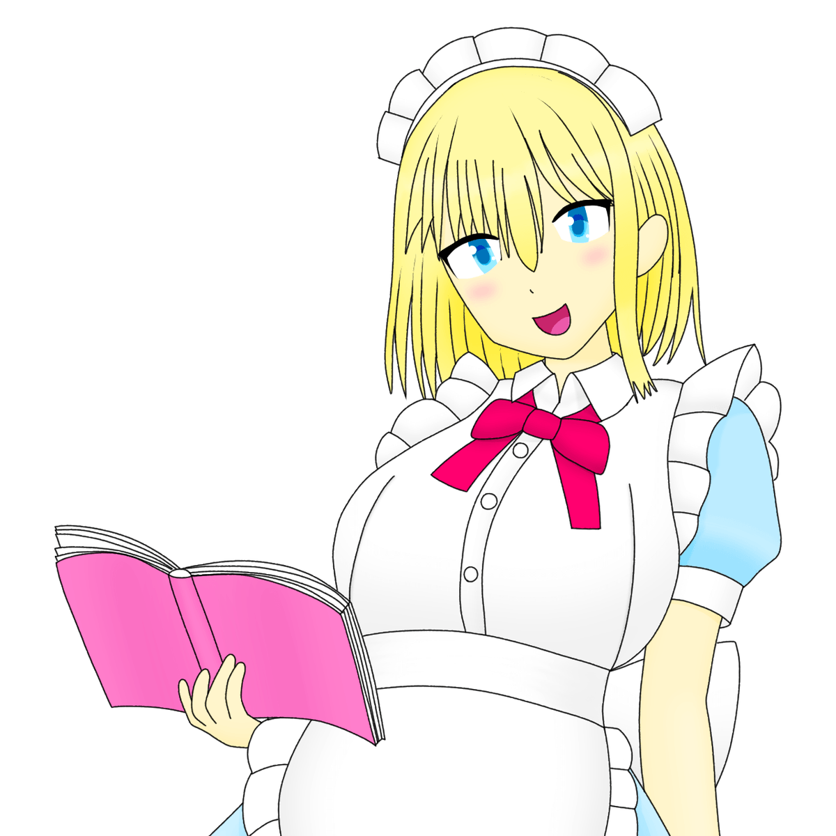 Kittynamari's tweet photo. Maid girl. #art https://t.co/xqQkDXAyHP