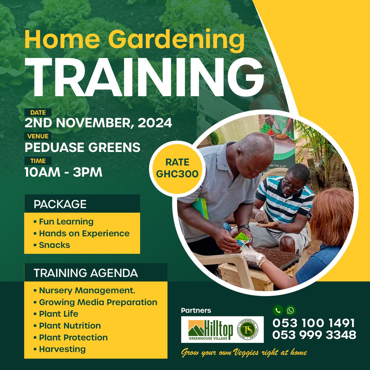 TechsheltaI's tweet image. Unlock the secrets to growing fresh produce right at home.

Our home Gardening training program equips you with knowledge from soil preparation to harvesting.

Join by registering here:forms.gle/w6UVR71ADZ6rFT…

#TSTI #homegardening #training #learning #farming #agriculture