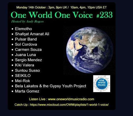 angie_lemon's tweet photo. One World Music Radio airing new global music from around the world @carmensouza's 'Port'Inglês'
@GalileoMC @OneWorldMusicEU Show #233 #AndyRogers @twobirdsinatree
https://t.co/vltHjSxMMu https://t.co/tj3775W0dD