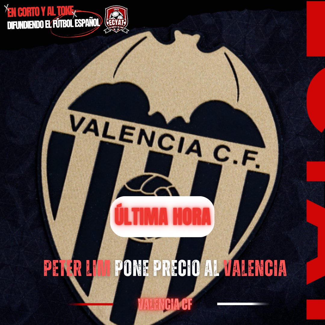 Larisa__01's tweet photo. 💣 PETER LIM PONE PRECIO AL VALENCIA CF

🎙️ Según @SinAtadurasPM el máximo accionista del club valenciano fija en 400M https://t.co/cRFpgHWkpb