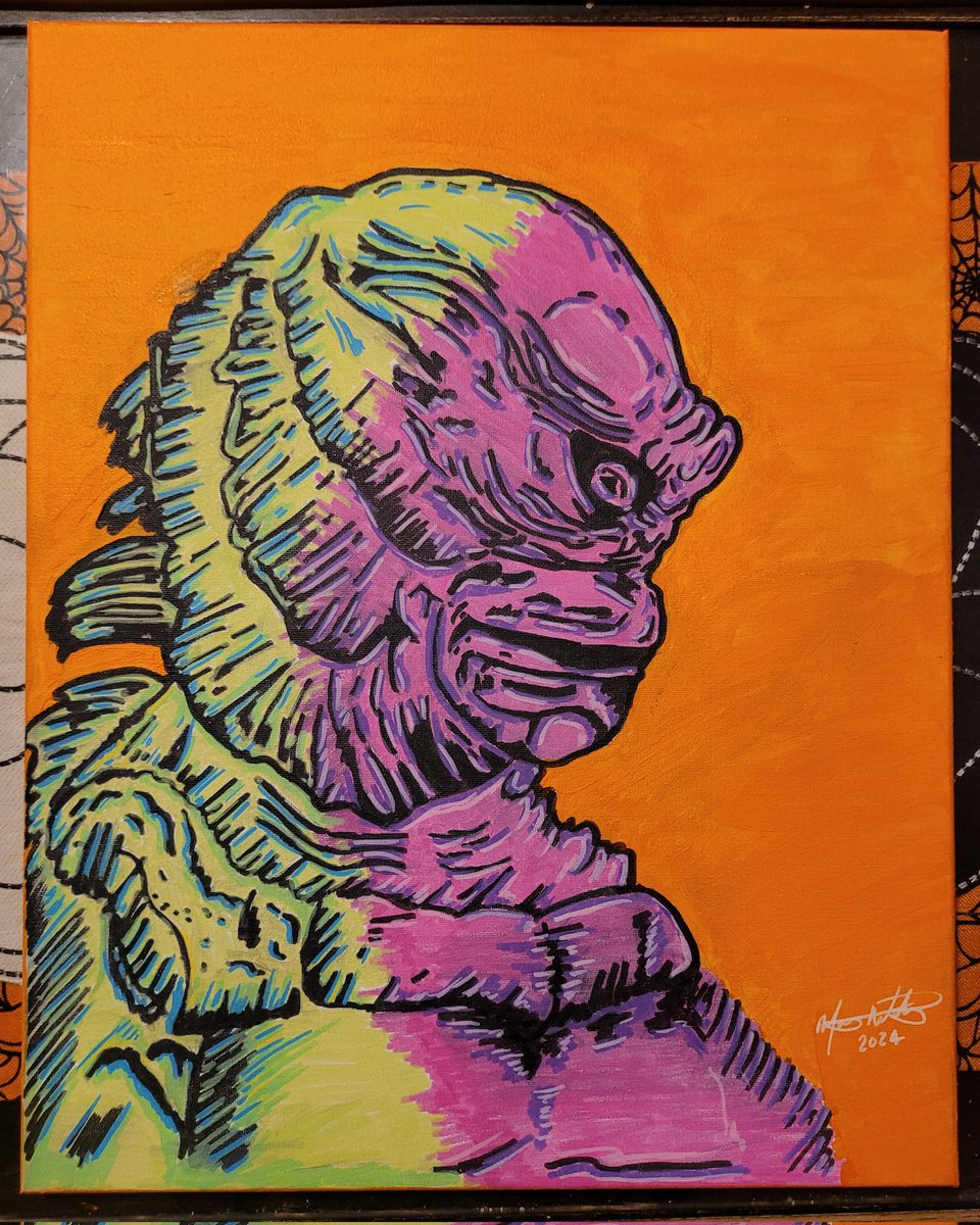 I've got some paintings for sale! Each painting is on 16x20 canvas and would make a great gift for Halloween or X-Mas!