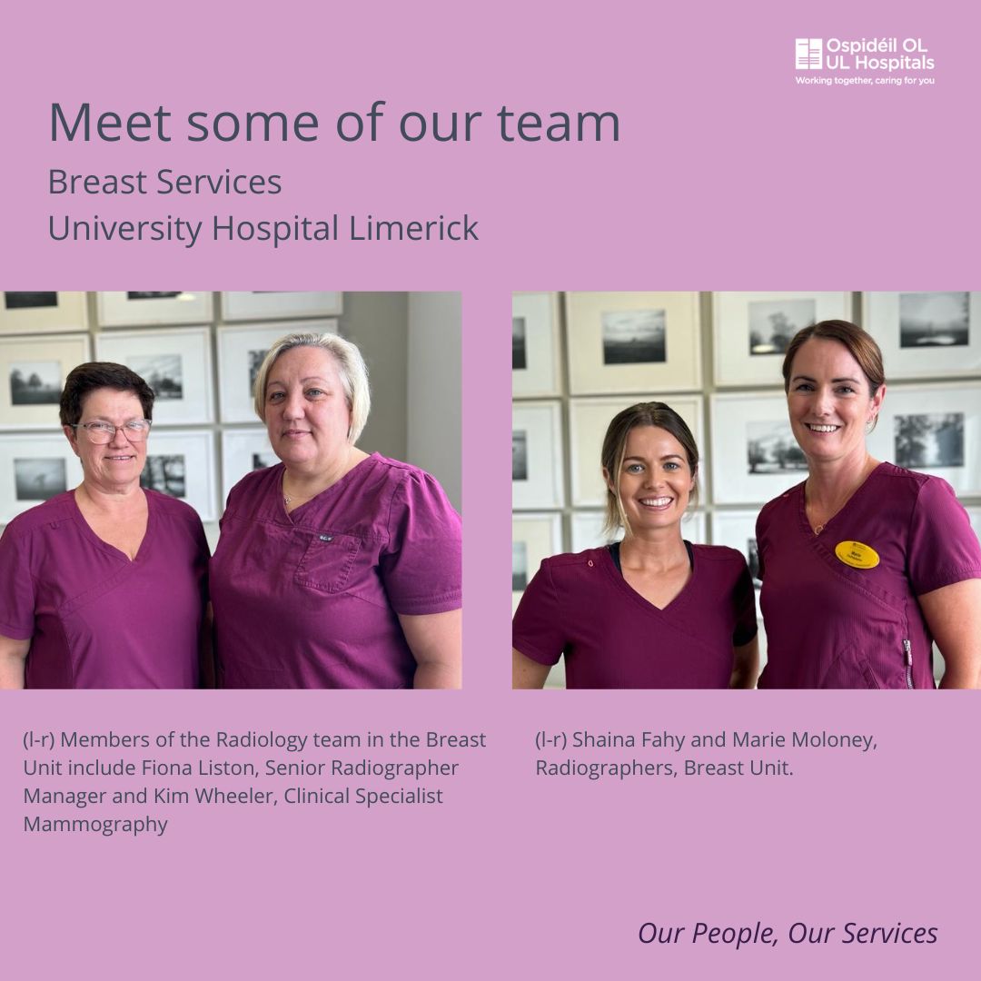 October is #BreastCancerAwarenessMonth, and we're spotlighting our Breast Services team at UHL. Meet some of the dedicated professionals who support our patients. 
Learn more about our services➡️ bit.ly/3ZVzFZp #OurPeopleOurServices #TeamHSEMidWest