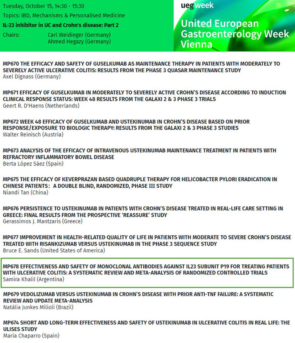 Our research group is proud to be well represented at <a href="/UegWeek/">UEG Week</a> 2024 by @Samira67964520