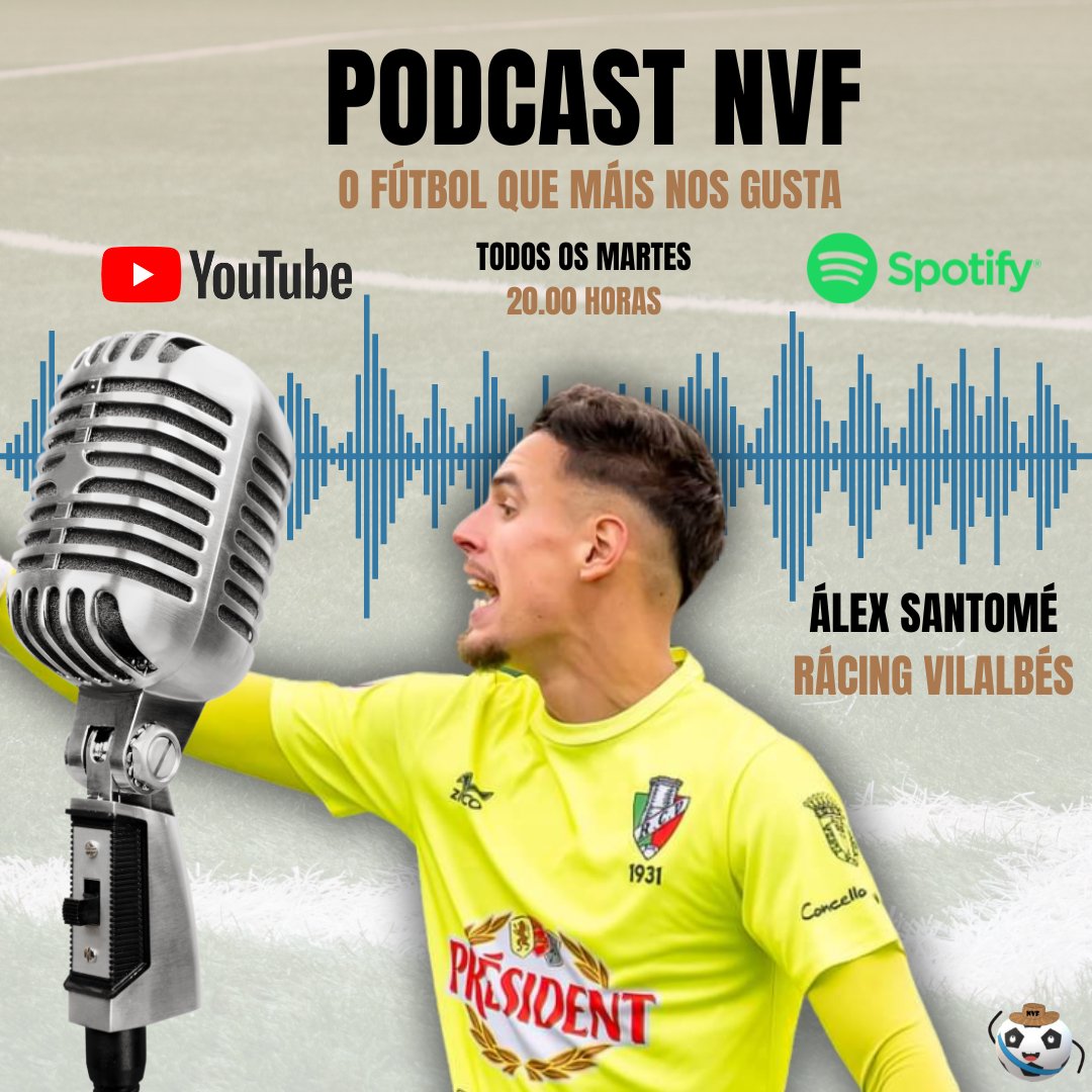 NVFGalicia's tweet photo. ‼️ Mañá estará con nós...    

🧤𝐀́𝐥𝐞𝐱 𝐒𝐚𝐧𝐭𝐨𝐦𝐞́, porteiro do Rácing Vilalbés... ás 20.00 horas en YouTube🎙️

Ex do Atlético de Madrid e internacional con España🤯

Deixa a túa pregunta para un dos mellores gardametas da categoría e comparte, que axudas un montón ⁉️😘 https://t.co/P24jWkzCLq