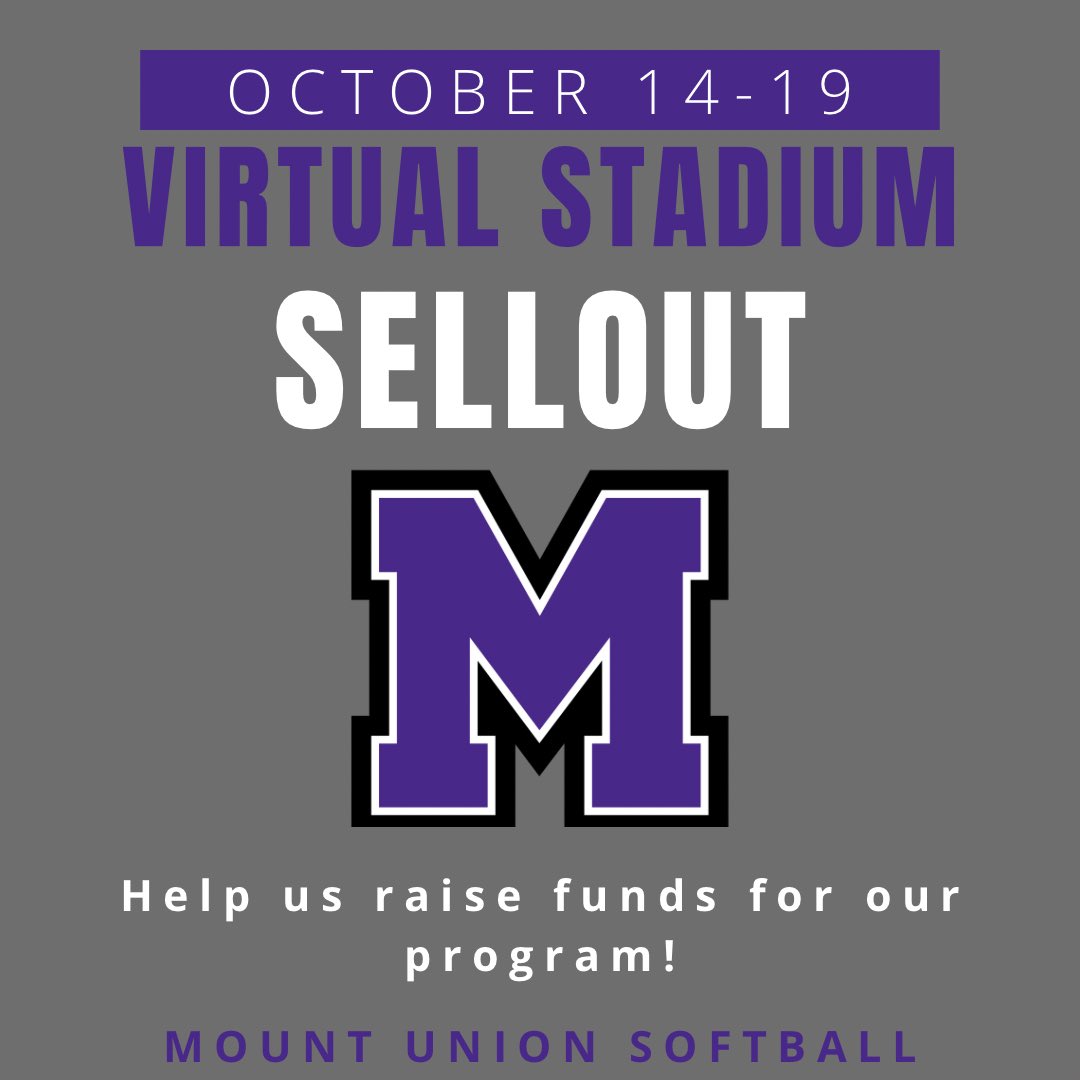 Help us raise funds for our program! Please consider donating to Mount Union Softball by using this link below! Thanks for all your support 🫶🏼💜 

mountgives.mountunion.edu/?referral_id=5…