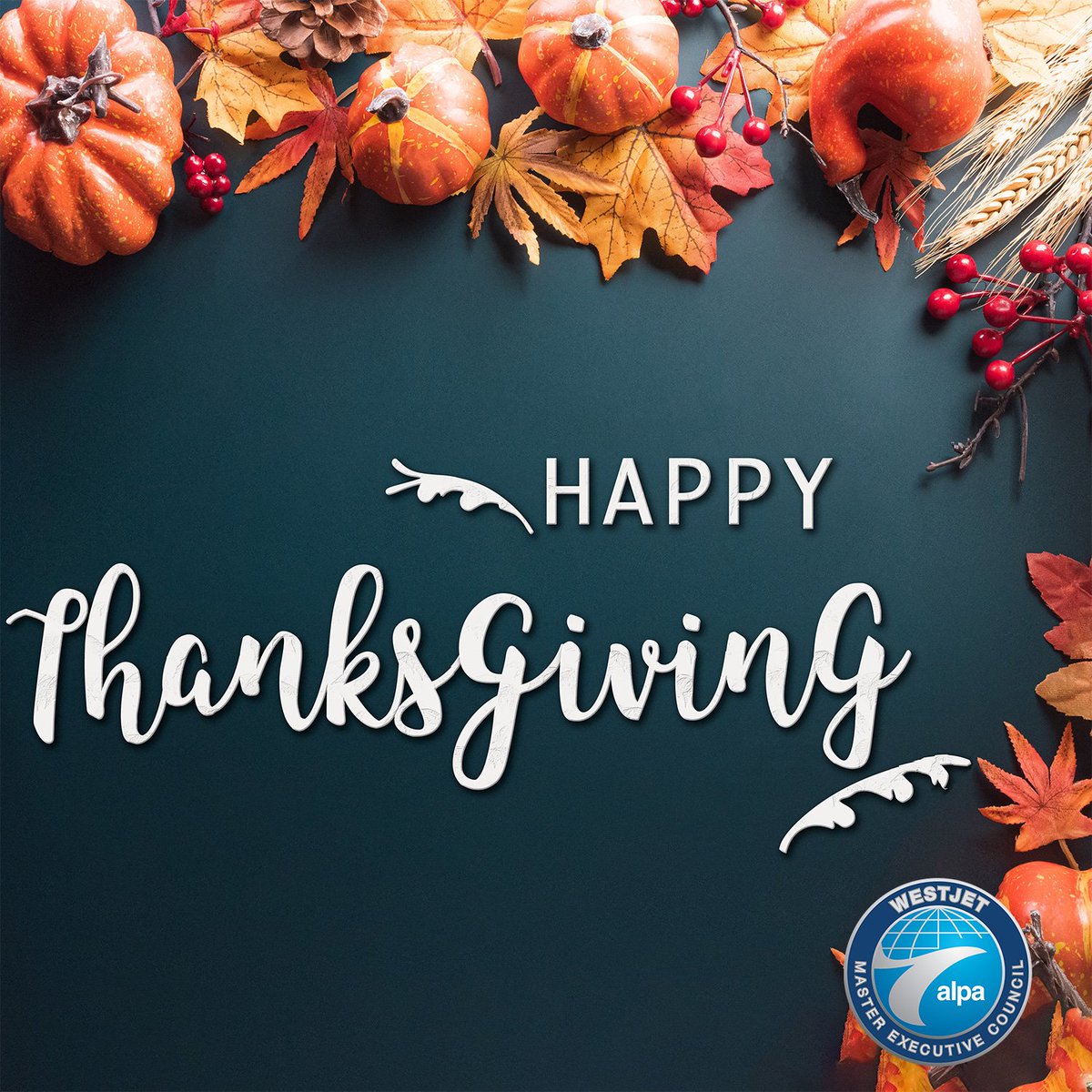 Happy Thanksgiving! We have so much to be grateful for including our members, volunteers, passengers, and supporters. Enjoy your holiday with loved ones! 🦃✈️ #Thanksgiving #WestJetPilots