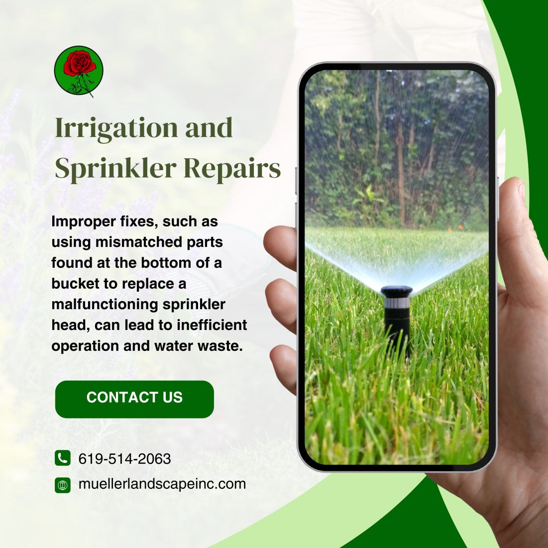 MuelleLandscape's tweet image. We specialize in fixing #brokensprinklers, underground leaks, faulty valves, and more. We can even convert your system from spray to drip or do brand-new installs. And if you're interested in a #smartcontroller, we've got you covered! 🙌
muellerlandscapeinc.com/product/irriga…
#Irrigation