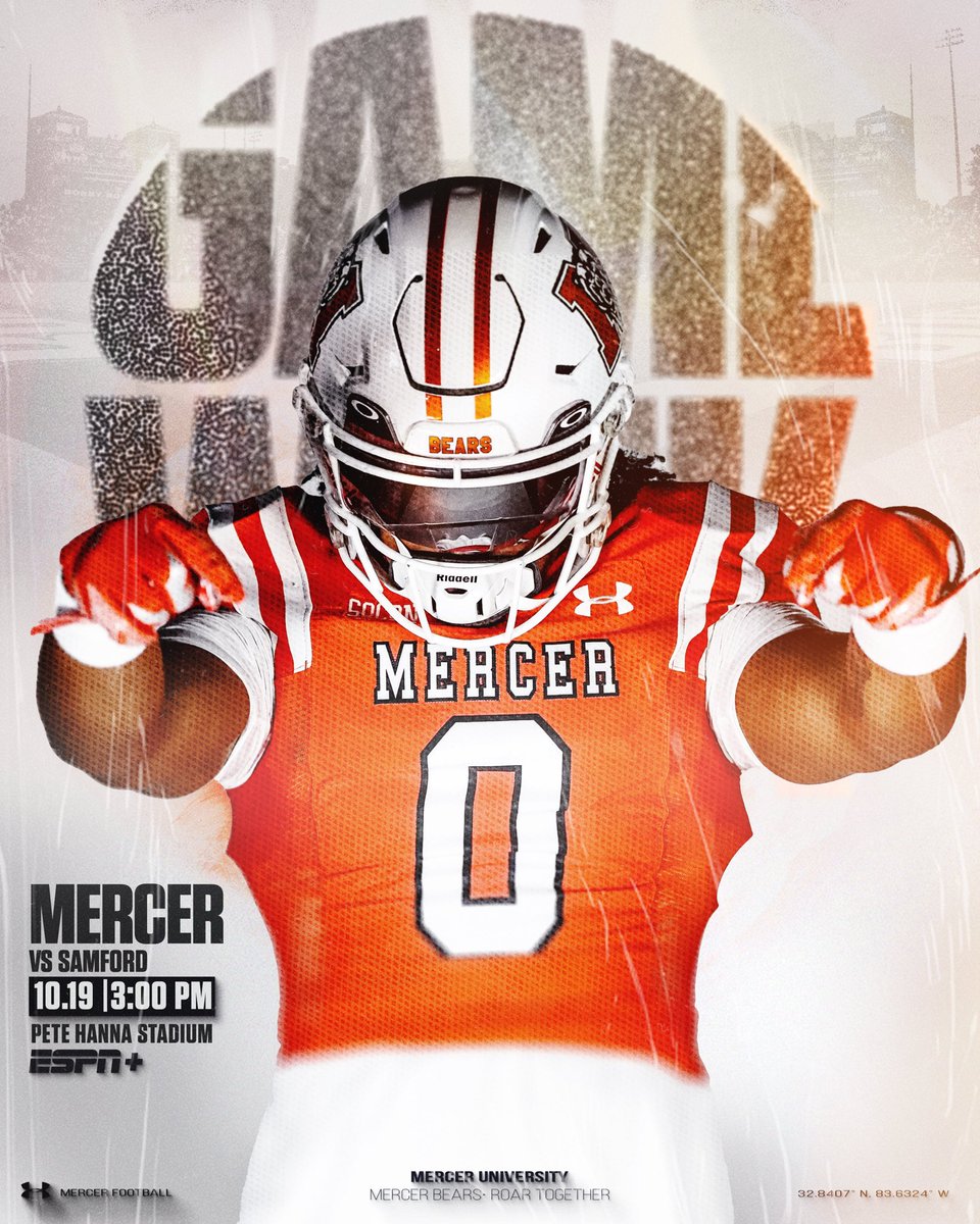 𝐁𝐢𝐫𝐦𝐢𝐧𝐠𝐡𝐚𝐦 𝐁𝐨𝐮𝐧𝐝.

🆚Samford
🗓️Oct. 19th
⏰ 3:00 pm
📍Pete Hanna Stadium
📺 ESPN+