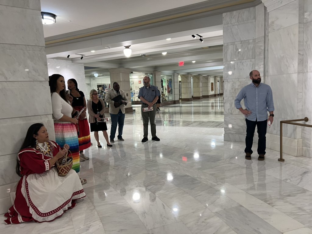 Amber Sharples (@amber_sharples) on Twitter photo A great way to start 2024 Indigenous Peoples’ Day at the State Capitol, hosted by our <a href="/OKArtsCouncil/">Oklahoma Arts Council</a> Visual and Public Art team! Special thanks to two artists that led our tour, Sarah Adams (Choctaw Nation) and Lucas Simmons (Cherokee Nation)! A great way to start 2024 Indigenous Peoples’ Day at the State Capitol, hosted by our <a href="/OKArtsCouncil/">Oklahoma Arts Council</a> Visual and Public Art team! Special thanks to two artists that led our tour, Sarah Adams (Choctaw Nation) and Lucas Simmons (Cherokee Nation)!