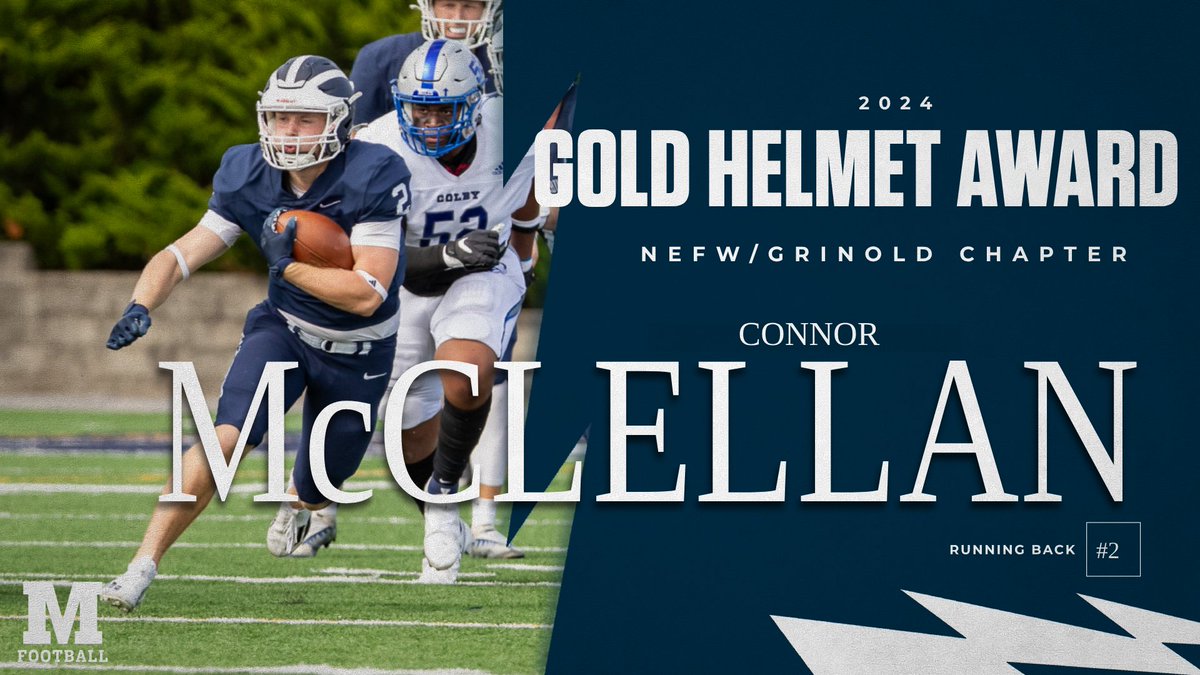 Congratulations to Connor McClellan on being named NEFW/Grinold Chapter Gold Helmet Award Recipient

#1and0