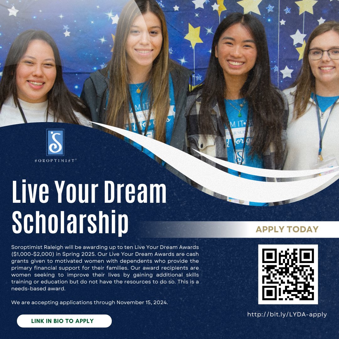 WakeTechFinAid's tweet image. The Live Your Dream Scholarship application deadline is November 15th! Submit your application today. 💻
•
•
#waketechfinancialaid #waketechadvise #wtccfinaid #FAFSA #financialaid #waketech #nccommunitycolleges #waketechstsudents #waketechsga