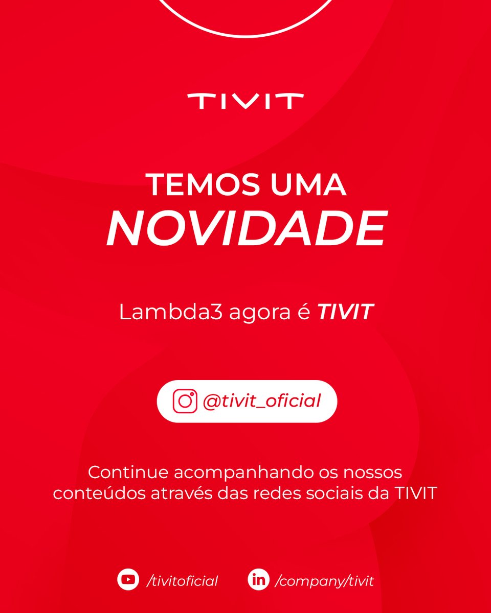 Lambda3 (@lambdatres) on Twitter photo 🎉 Grandes novidades!
Estamos entusiasmados em compartilhar que agora fazemos parte da <a href="/TIVIT_oficial/">TIVIT_oficial</a> – uma das principais empresas de tecnologia da América Latina!
Continue acompanhando nossas soluções inovadoras e serviços de excelência, siga: @tivit_oficial 🎉 Grandes novidades!
Estamos entusiasmados em compartilhar que agora fazemos parte da <a href="/TIVIT_oficial/">TIVIT_oficial</a> – uma das principais empresas de tecnologia da América Latina!
Continue acompanhando nossas soluções inovadoras e serviços de excelência, siga: @tivit_oficial