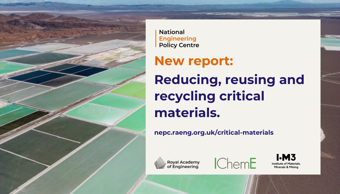 How do we dispose of mobile phones? What #CriticalMaterials could we recover from batteries or wind turbines?

Our recent NEPC report discusses the ways that reducing, reusing and recycling critical materials like lithium could be beneficial for the UK economy and for #NetZero