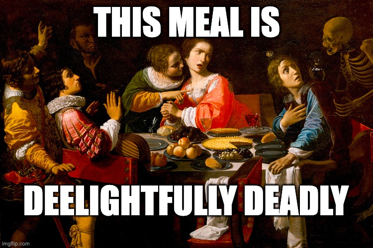 Your beloved has brought you a plate of eels. This is good news! Right?

RIGHT?

Well...in premodern England eel was a common enough meal that it sometimes got used to disguise poison. What's that, you ask? Is it it time for a thread about murder-by-eels?

Yes. Yes it is. 1/5