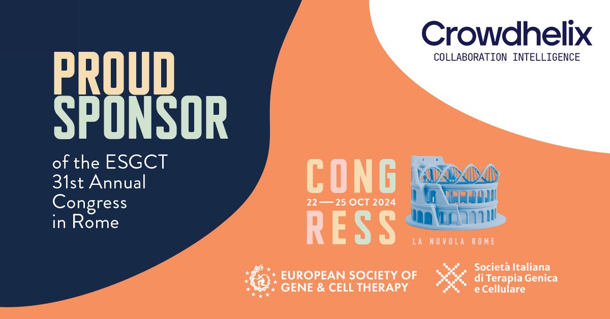 Crowdhelix's tweet image. We are happy to announce that we will sponsor @ESGCT2024 in Rome! 🇮🇹

It brings together leading experts &amp;amp; innovators in #GeneCellTherapy.

👋 Visit us at Booth E23 to see us showcase our #CellGeneTherapy Helix &amp;amp; @pat4cgt_eu 🧬

🔗 Register: esgctcongress.com

#ESGCT2024