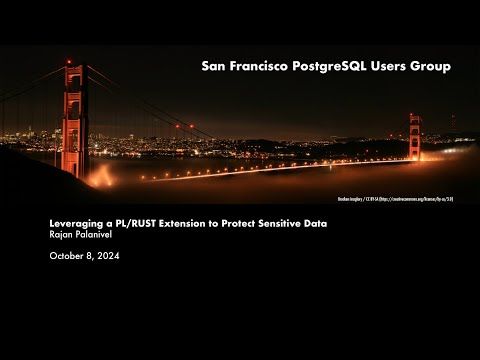 BayAreaPostgres's tweet image. The video for our October event "Leveraging a PL/RUST Extension to Protect Sensitive Data in PostgreSQL" with Rajan Palanivel is now available on our YouTube channel! Take a look:
buff.ly/3UvUK9F 
@PostgreSQL #Postgres #meetup