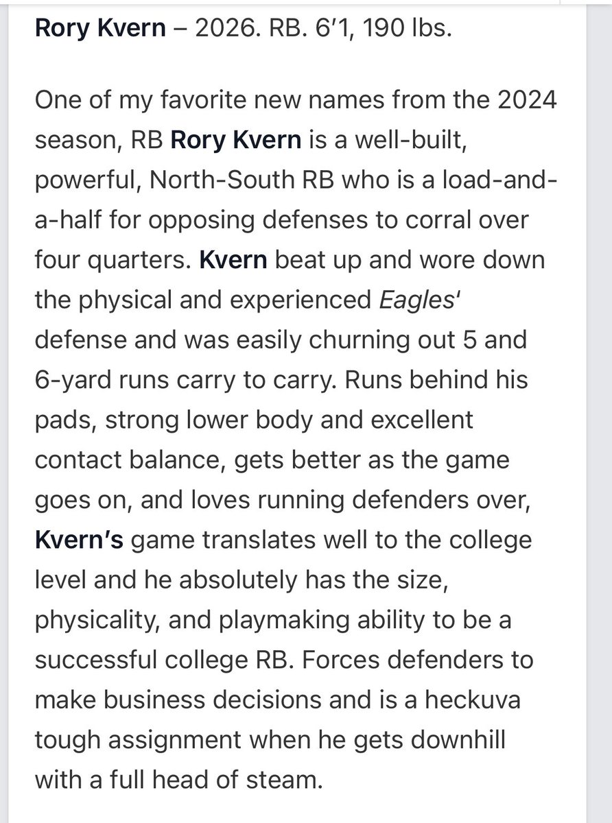 Thank you for the write up <a href="/OJW_Scouting/">PrepRedzone Oliver</a>!