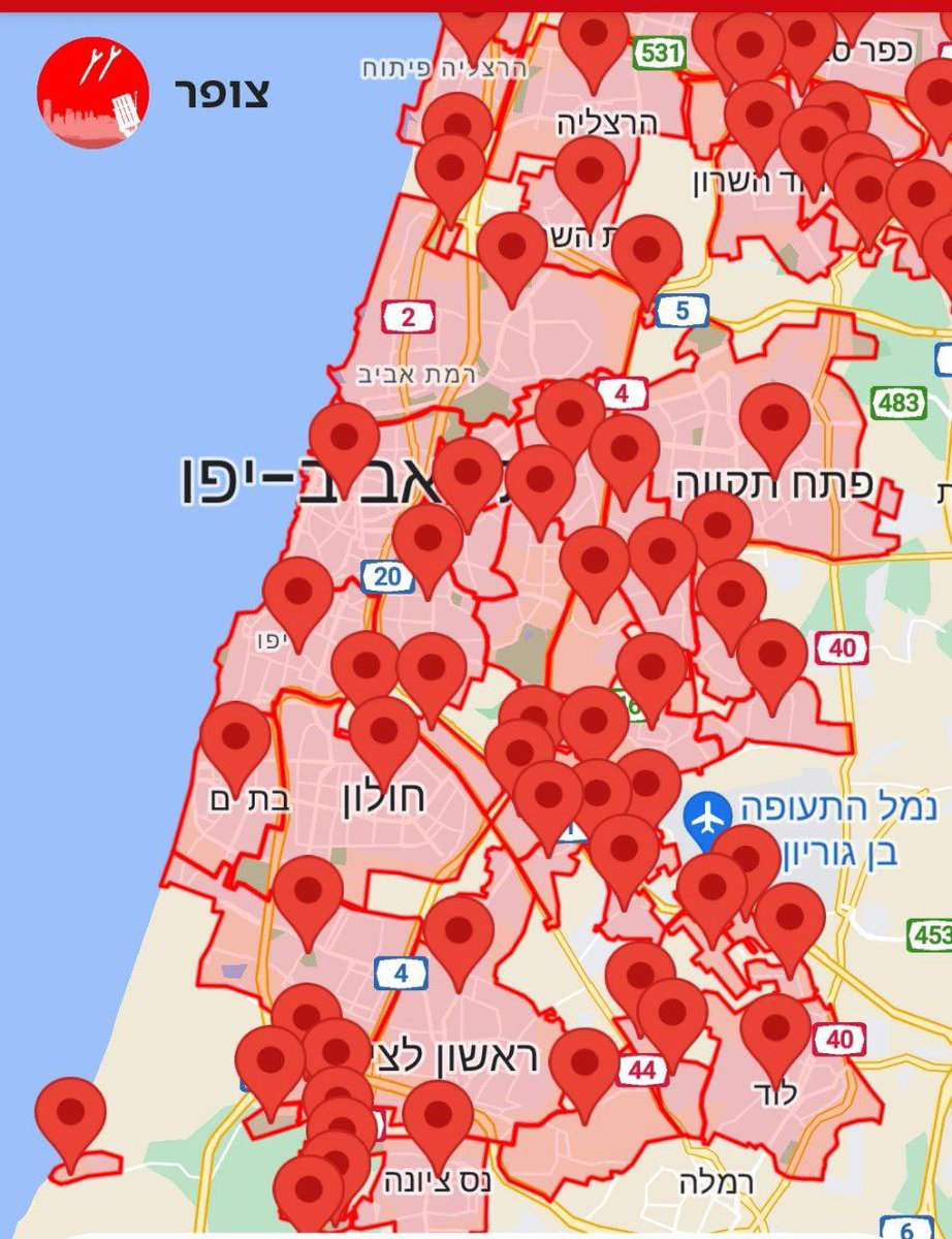 This is central Israel now. Millions of people from 182 cities and local authorities are forced to shelter after a barrage of rockets was fired from Lebanon.