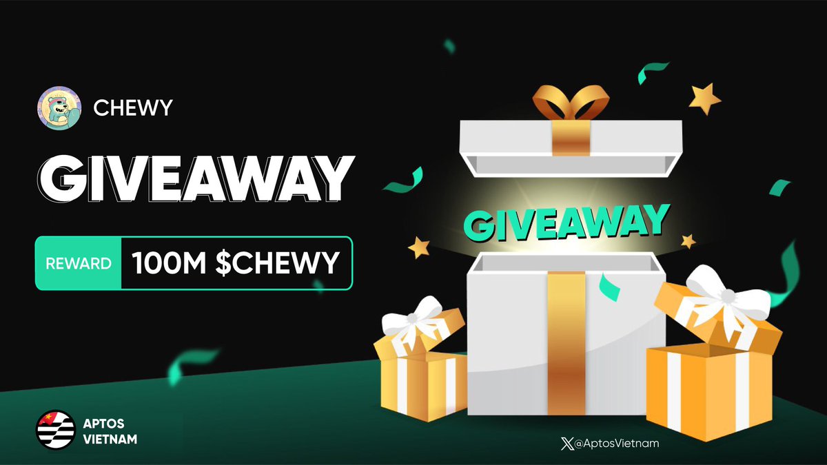 🔥Aptos Việt Nam X Chewy Giveaway

✅100M $Chewy dành cho 20 người may mắn nhất!!

Tham gia ngay👇

1️⃣ Theo dõi <a href="/AptosVietnam/">Aptos Vietnam Official 🇻🇳🌐</a> &amp; <a href="/ChewyToken/">Chewy The Bull</a>
2️⃣ Like &amp; Rt
3️⃣ Comment địa chỉ ví Aptos trên nhóm Telegram của Aptos Việt Nam: t.me/Aptos_Vietnam

🕒END: 48H

#Aptos