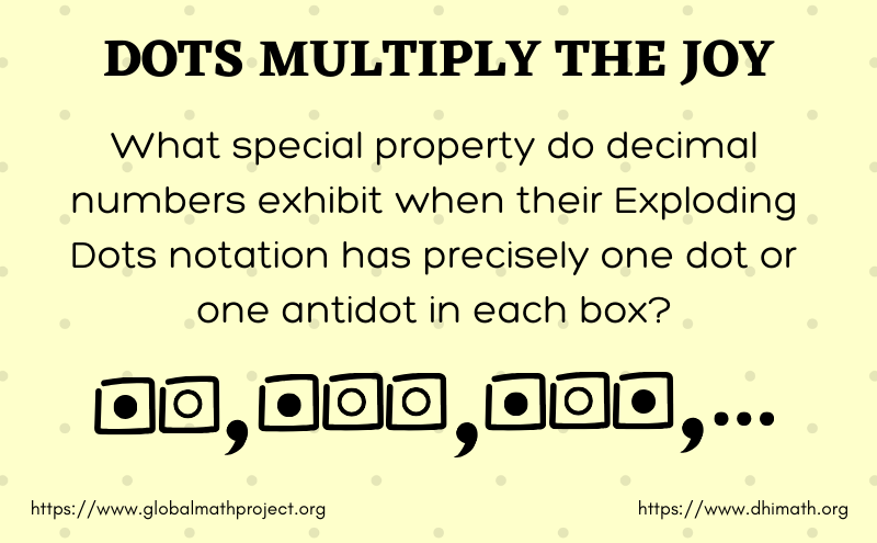 KiranABacche's tweet image. #gmw2024 #explodingdots 
Happy Global Math Week 2024 !! 
Enjoy the Day #5 Exploding Dots Puzzle
@jamestanton  @GlobalMathProj