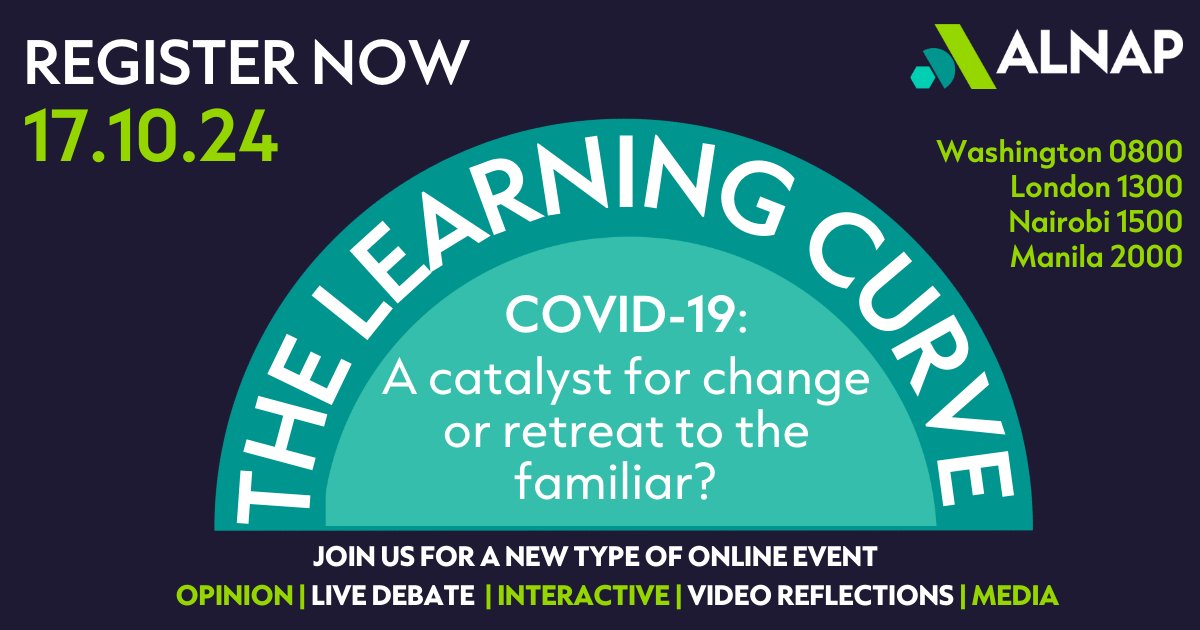 3 DAYS LEFT! 

Join us as we mark the launch of ALNAP ’s evaluation synthesis on the humanitarian response to COVID-19 with a multi-format online experience featuring opinion, video reflections and live debate.

Register: alnap.org/about/events-l…
