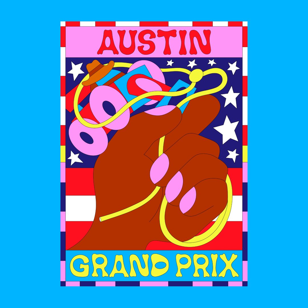 Rodeo for the Austin, COTA GP Poster #f1 #COTA
