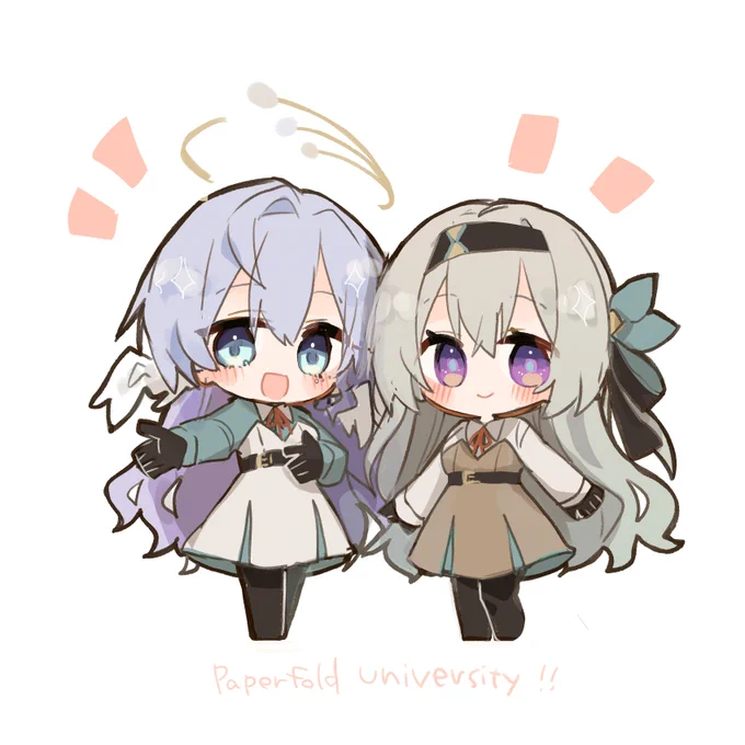 #HonkaiStarRail  ホタルちゃんとロビンちゃん(折り大のすがた) 