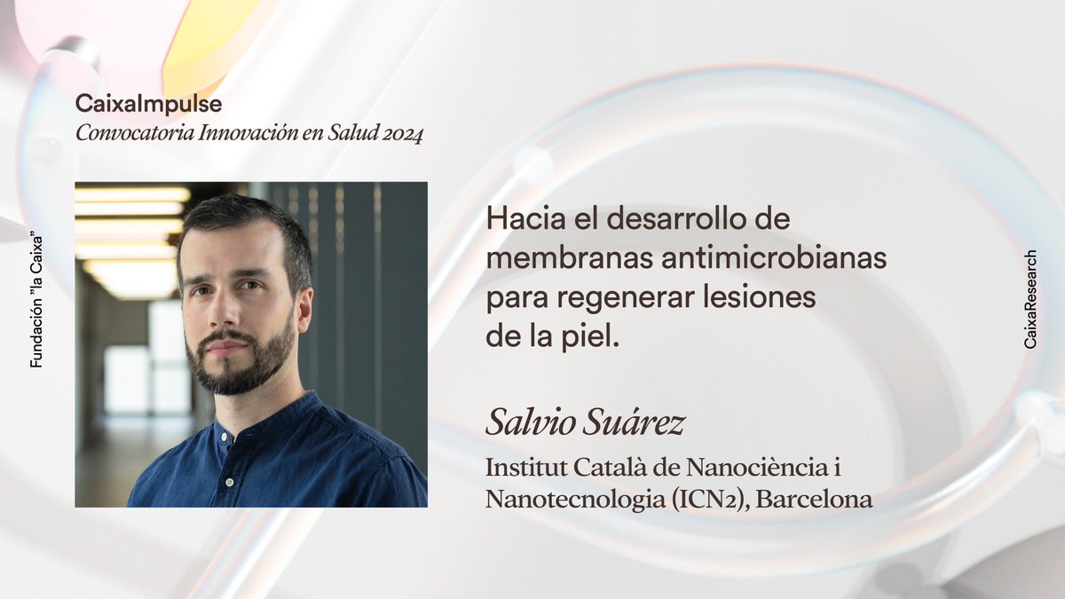 CaixaResearch (@caixaresearch) on Twitter photo 🩹 La cicatrización de heridas como quemaduras y úlceras es lenta y puede verse afectada por infecciones.
Con el apoyo de #CaixaImpulse Innovación, <a href="/SalviSG/">Salvi Suárez-García</a> validará membranas antimicrobianas que se adhieren a las lesiones y mejoran la regeneración de la piel.👇
🔗 🩹 La cicatrización de heridas como quemaduras y úlceras es lenta y puede verse afectada por infecciones.
Con el apoyo de #CaixaImpulse Innovación, <a href="/SalviSG/">Salvi Suárez-García</a> validará membranas antimicrobianas que se adhieren a las lesiones y mejoran la regeneración de la piel.👇
🔗