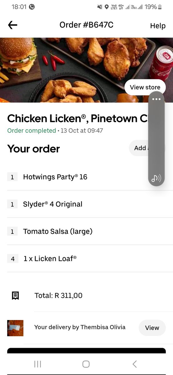 VidimZ's tweet photo. @UberEats @Uber @Uber_RSA  your delivery driver took a picture of my items and marked them as delivered without regard to my instruction which is to call on arrival an meet at the gate. They only texted thereafter canceled the order as I was taking care of my 2 year old. https://t.co/pot7CWJ4n4