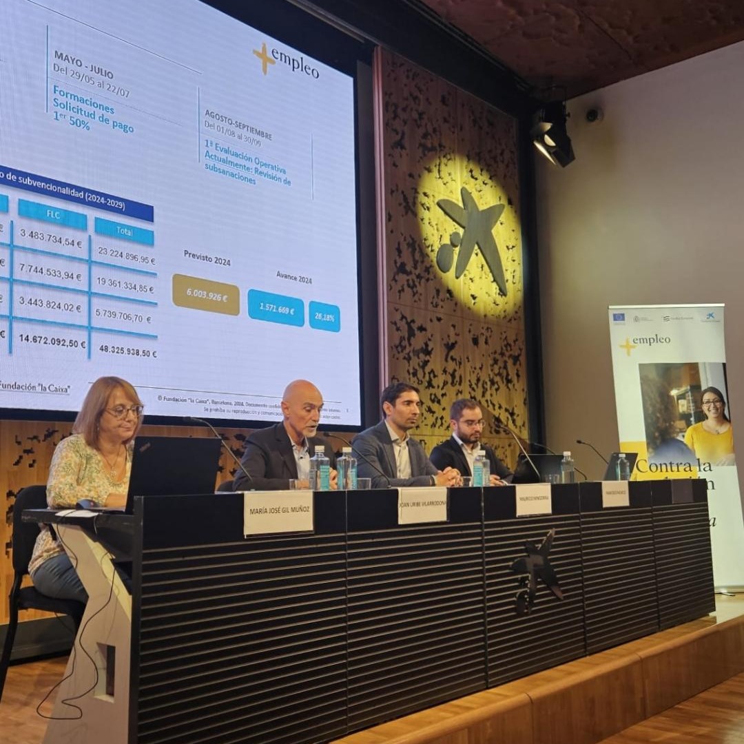 🗓️ Hemos participado en varios eventos de capacitación en el marco del Programa +Empleo, cofinanciado por <a href="/EU_Social/">EU Social 🇪🇺</a> y <a href="/FundlaCaixa/">Fundación ”la Caixa”</a>. 

💙 Ha sido un placer colaborar en calidad de la Oficina Técnica del Programa para transmitir la información, los aspectos clave y los objetivos.