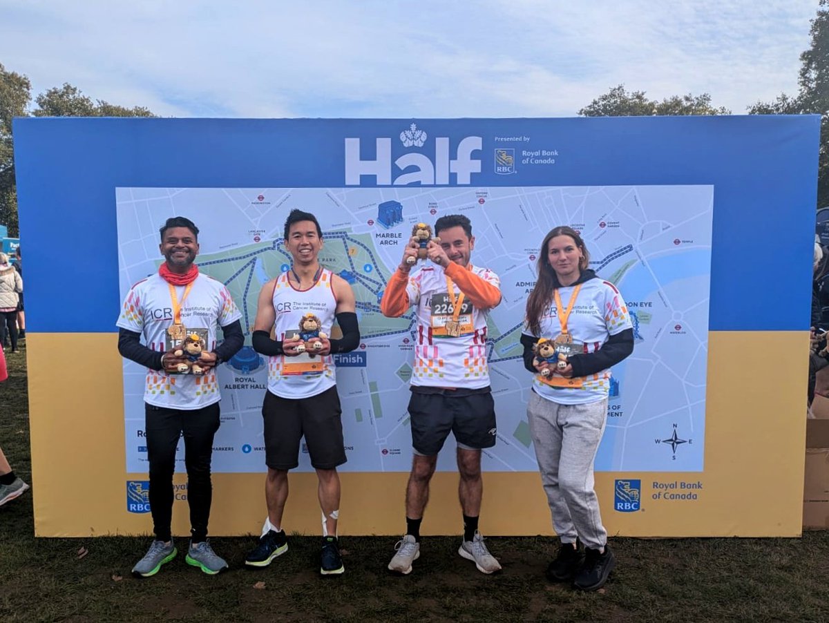 HoulstonLab_ICR's tweet image. Massive congratulations to team members Jay, Phil, Sam and Molly on completing the @RoyalParksHalf marathon yesterday with some spectacular times, raising money for our #CancerResearch at @ICR_London
If you'd like to support:
justgiving.com/page/sam-lawre…
#RoyalParksHalf #fundraising