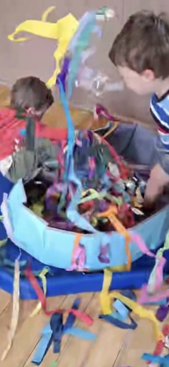DgcLearning's tweet photo. ‘PEEP SENSORY’ play in Castle Douglas. The families had great fun exploring different textures. 💥 We enjoyed crunchy rice cripies with trucks, water and boats and shredded paper! 💦 🛥️ 🌈 #peeplearning #sensoryplay https://t.co/DSob5YdMIn