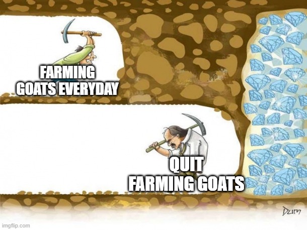 Your time is worth it in GOATS—don’t stop now when you're this close to hitting the GOAL! 🐐💰

Keep farming GOATS every day, stack up, and stay for the big win! Those who grind will ALWAYS get the reward! 💪🔥

Push through. Grind harder. You’re almost there!

Join $GOATS for