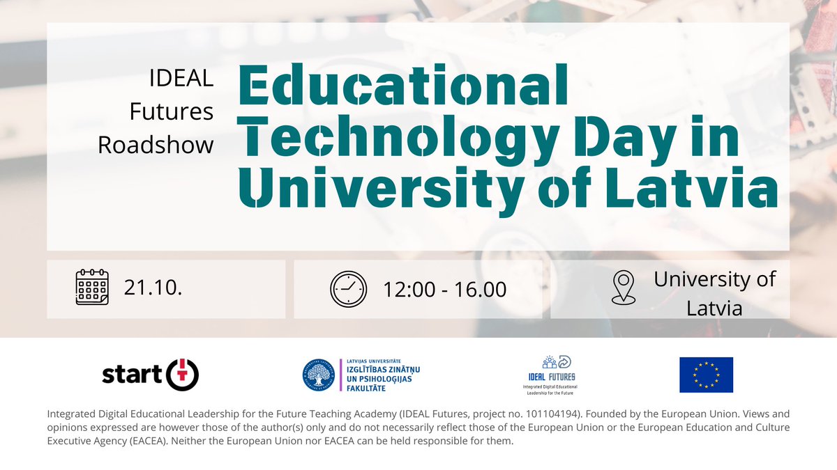 The ideal roadshow is coming to Riga. For more info DM