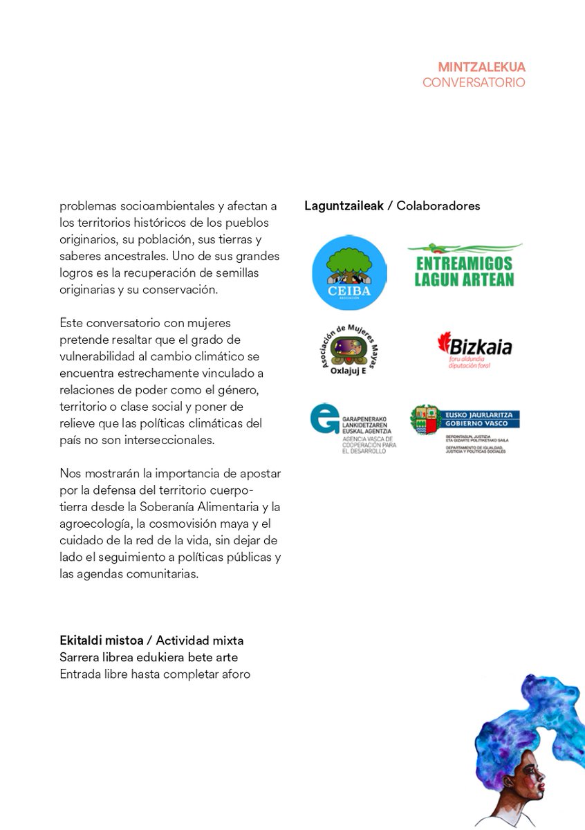 🟣𝗚𝗜𝗥𝗔 𝗜𝗡𝗧𝗘𝗥𝗡𝗔𝗖𝗜𝗢𝗡𝗔𝗟 | 𝗚𝗔𝗨𝗥 𝗦𝗘𝗦𝗧𝗔𝗢𝗡! <a href="/SestaokoUdala/">Sestao Udala - Ayuntamiento</a> 
Hoy compartimos con las compañeras de <a href="/AsociacionCEIBA/">Asociación CEIBA</a> y <a href="/Oxlajuje1/">Oxlajuje</a> un conversatorio sobre "Soberanía Alimentaria como alternativa a la crisis ecosocial"
𝗛𝗢𝗬 𝗮 𝗹𝗮𝘀 17:30𝗵 𝗲𝗻 𝗦𝗲𝘀𝘁𝗮𝗼.